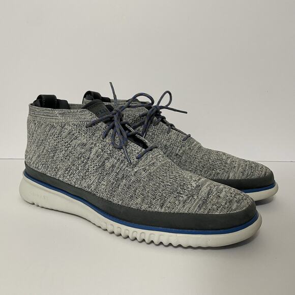 Cole Haan 2.Zerogrand Stitchlite Chukka Boots Men’s 11.5 M c30293 Grey Blue EUC - Picture 1 of 12